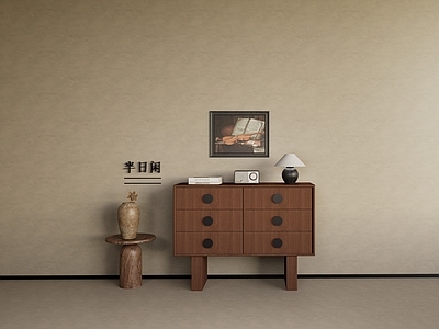 日式中古玄关柜 端景柜玄关柜 矮柜 复古五斗柜 中古风五斗柜 床尾斗柜