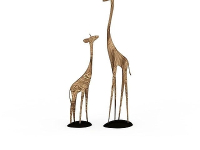 现代摆件组合 长颈鹿摆件