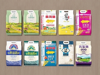 现代其他摆件 米 大米 米袋