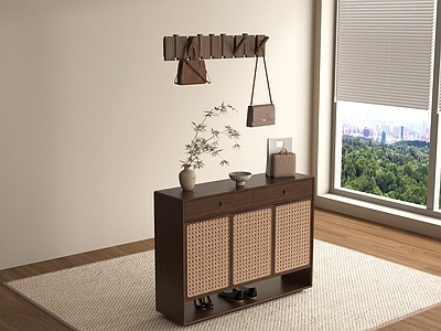 中古鞋柜 端景玄关柜 中古风鞋柜