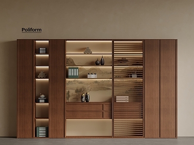 新中式中古书柜 中古风书柜 新中式书柜 书房书柜