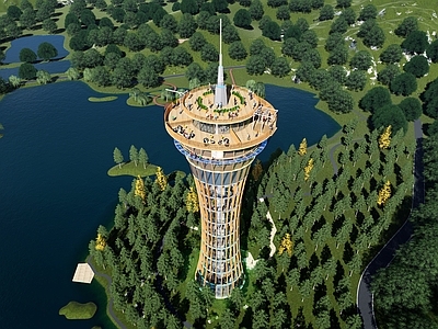 现代塔楼 观光塔 景观塔 高空游乐 高塔