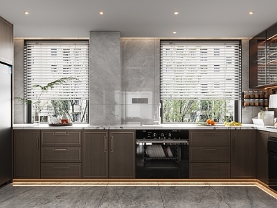 新中式开放式厨房 新中式 厨房