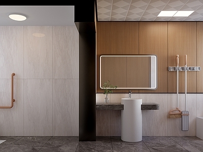 现代公共卫生间 公共卫生间 卫生间 卫生间工具 卫生间单间
