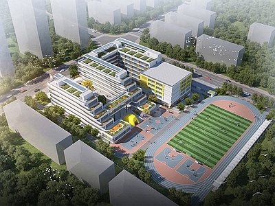 现代学校外观 现代 中小学校