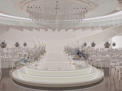 现代极简宴会厅 婚礼宴会厅 水晶宴会厅 现代水晶科技宴会 水晶婚礼堂 现代水晶宴会厅