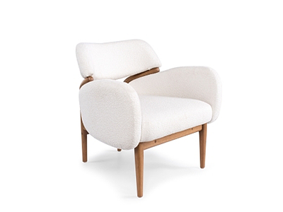 现代中古休闲椅 北欧单人沙发椅 阅读休闲扶手椅 扶手椅 布艺休闲椅