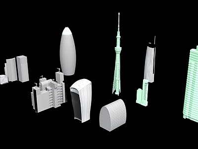 现代艺术风格建筑 现代摩天建筑群