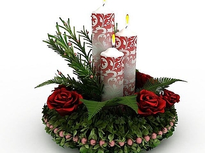 现代圣诞节蜡烛Christmas