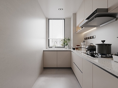 现代简约封闭式厨房 L型厨房