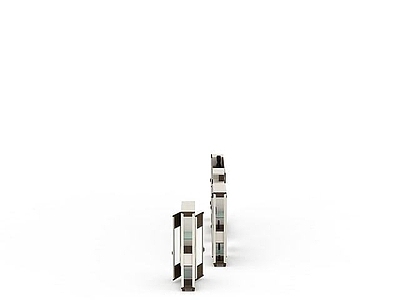 现代室内家具柜子置物架