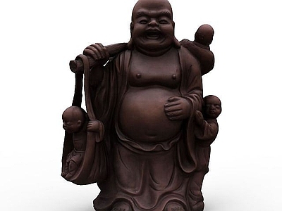 现代弥勒佛铜像