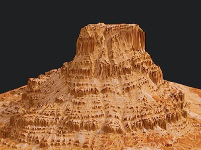 现代山 荒漠地形景观 荒漠山峰