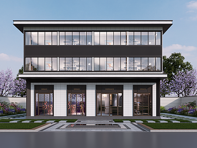 现代别墅 独栋别墅 多层别墅 三层别墅