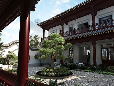 中式中古古建 古建 中式建筑 灰派 园林