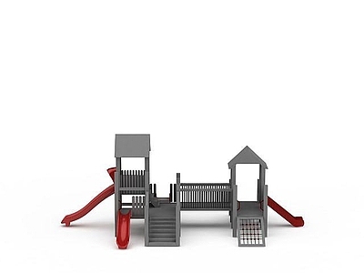 现代娱乐器材 木质滑梯