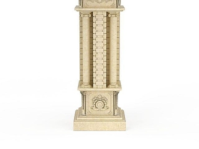 现代其他景观小品 建筑柱子