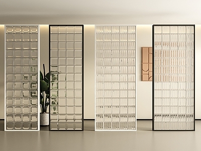 现代隔断 玻璃砖隔断 玻璃砖 玻璃隔断 隔断墙 玻璃墙