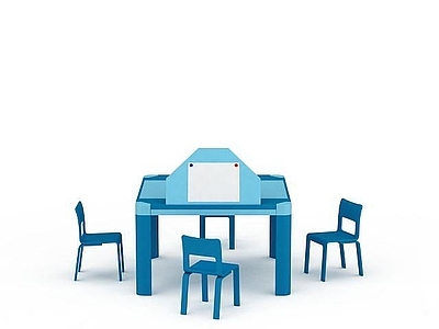 现代书桌椅 绘画一体桌