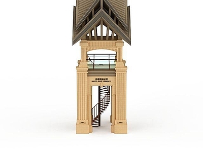 现代其他景观小品 欧式亭子