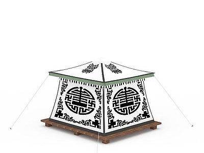 现代其他景观小品 藏式帐篷