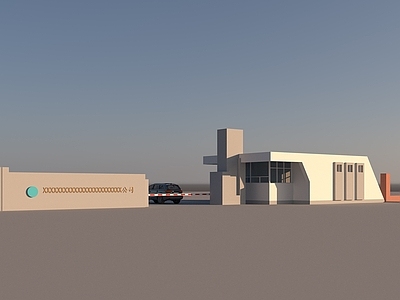 现代其他公共建筑 门卫室 警卫室 大门 出入口