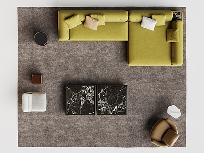 中古复古多人沙发 Minotti 超级月亮沙发 沙发茶几组合 转角沙发 沙发椅