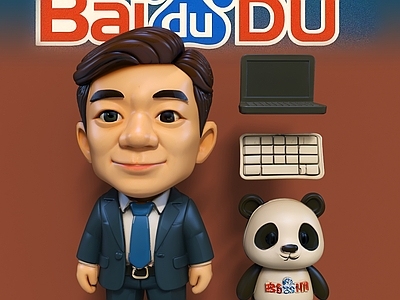 玩具 百度文创 百度周边手办 李彦宏 百度玩具 公仔