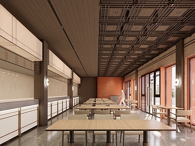 新中式现代中餐厅 中餐厅明档 中式餐厅 中式档口 中式美食城