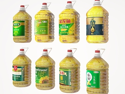 现代摆件组合 花生油 油 油瓶 调和油 金龙鱼