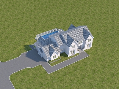 现代独栋别墅 别墅 独栋别墅 住宅