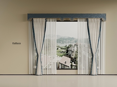 现代窗帘 窗帘 纱帘