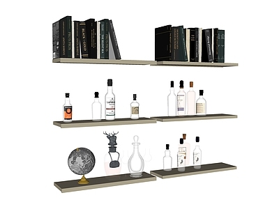 酒具 酒具摆件书本酒瓶 酒杯
