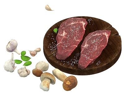 酒水食物 牛肉 牛排 西餐 食物 蘑菇 大蒜