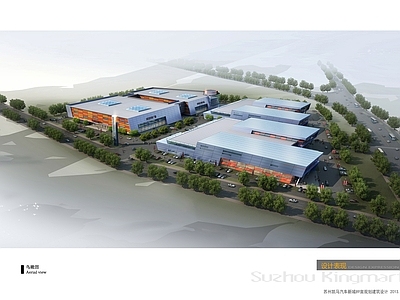 现代产业园建筑 苏州凯马汽车城 施工图