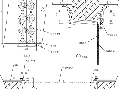 中式门 平开门 施工图