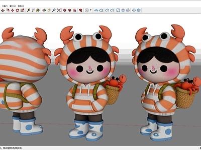 玩具 渔风少年玩偶摆件 手办 公仔