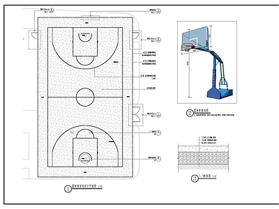 厂房景观 篮球 施工图