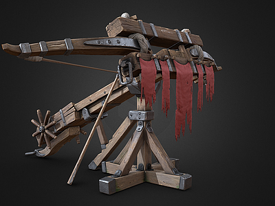 军事器材 中世纪弩炮 弩车弓弩车 战弩 攻城车 十字弩