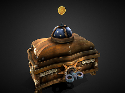 军事器材 魔法硬币 百宝箱 海盗宝箱 储物盒 金币宝物盒