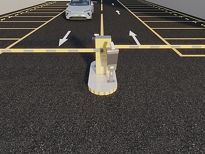 现代其他门 道闸栏杆 摆闸 门禁道闸 汽车 室外停车场
