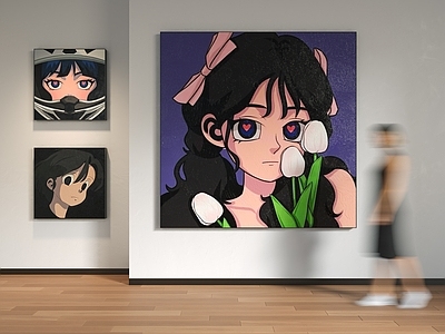 现代极简挂画 女孩房挂画 潮流挂画 AOKIZY挂画 电竞房挂画 人气动漫挂画