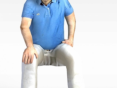 现代坐姿男士