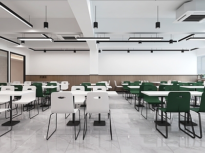 现代简约食堂 员工食堂餐厅 餐厅 公司餐厅