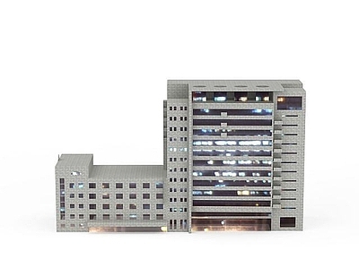 现代城市夜景建筑楼宇