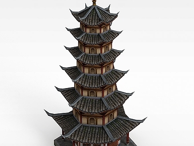 现代古建塔楼