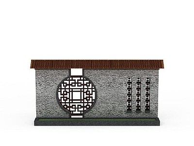 现代其他景观小品 园林景墙