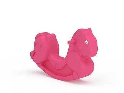 现代公用器材 儿童玩具女童粉红摇摇马