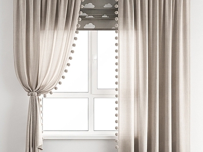 现代奶油窗帘 现代奶油窗帘