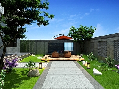 现代其他景观 庭院